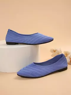 Sapatilhas femininas de malha, sapatilhas casuais, dedo do pé pontiagudo, mocassins para barcos de escritório, cor sólida, novo, 2022, 2024