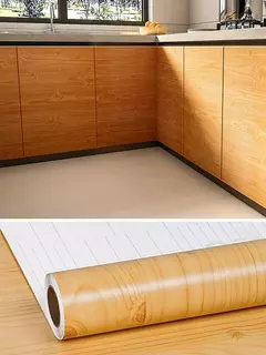 Imagem do Papel De Parede De Vinil Auto-Adesivo, Madeira Prancha Adesivos De Parede, Película Decorativa, Papel De Contato, Parede De Cozinha, Home Decor