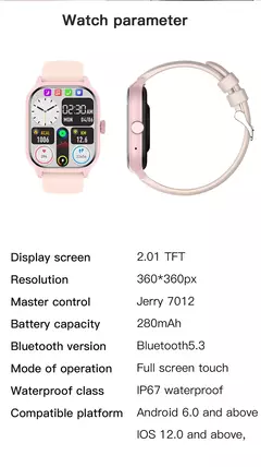 LEMFO LT10 Smartwatch para homens e mulheres Touch Dial Chamada Música Smartwatch Android iOS Rastreador de Fitness Relógios Esportivos 2024 - comprar online