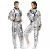 Halloween natal prata spaceman masculino feminino espaço terno adulto crianças astronauta traje festa de família vestir-se presente aniversário