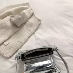 Bolsa de axila a laser prateada para mulheres, bolsa de ombro, alça superior, bolsa feminina, marca designer, luxo, chique - loja online
