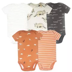 Bebê recém-nascido Cartoon Cotton Bodysuit, Macacão infantil, Roupas da moda, Roupas de menino e menina, 5pcs por lote - loja online