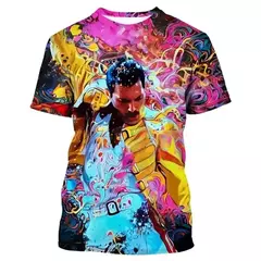 Homens e mulheres Queen Rock Band 3D Impresso Camisetas, Streetwear de grandes dimensões, camiseta de manga curta, Harajuku Tops, camisetas infantis, roupas da moda na internet