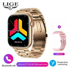 LIGE-Relógio inteligente para homens e mulheres, carregamento sem fio Smartwatch, chamadas Bluetooth, pulseira de fitness, relógio personalizado, novo, 2022 na internet