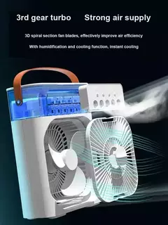 Imagem do Household ventilador pequeno refrigerador de ar, 3 em 1 ar condicionado, luz noturna LED, umidificador portátil, ajuste de ar, escritório, casa, novo
