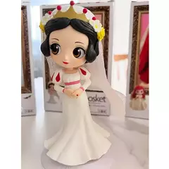 Bandai anime disney princesa elsa ariel alice neve branca q posket presentes de natal ou coleção genuína figura de ação modelo brinquedos