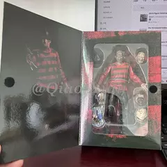 Neca freddy krueger figura de ação modelo colecionável brinquedo halloween christina horror decoração presentes rosto mutável - loja online