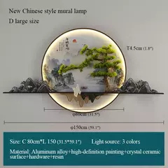 TINNY-Chinês Criativo Paisagem Mural Candeeiro, Imagem Moderna Luz de Parede, Lâmpada LED para Casa, Sala, Estudo, Decoração Do Quarto - Wolf Magazine