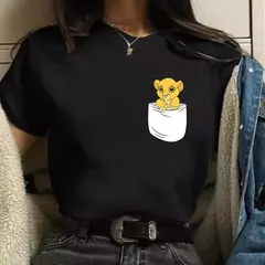 T-shirt do Rei Leão Disney para mulheres, top Kawaii engraçado, camiseta Harajuku, roupas femininas, Hakuna Matata, anos 90 - Wolf Magazine