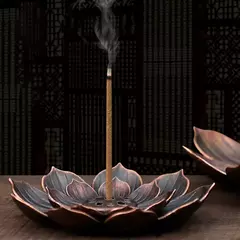 Liga de incenso queimador vara titular placa, Budismo Lotus Censer, Bronze Nasturtium queimador, Novo, 1pc