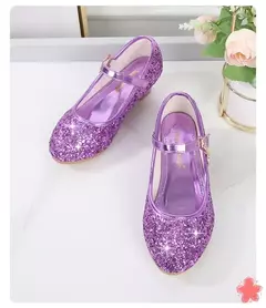 Sapato de salto alto de cristal infantil, sandálias de cristal, fivela, princesa sapato de dança, desempenho estudantil, couro, meninas, moda na internet