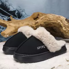 Chinelos de algodão antiderrapante confortáveis para homens e mulheres, sapatos de pelúcia quente para casa, interior, exterior, quarto, inverno - comprar online