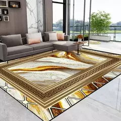 Tapete dourado de luxo moderno para sala de estar, Decoração abstrata, Tapetes na internet