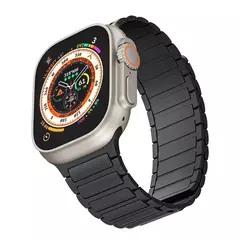 Pulseira Desportiva Magnética para Apple Watch, Pulseira de Silicone, Série iWatch, Ultra 2, 9, 8, 7, 6, 5, 4, 49mm, 45mm, 44mm, 42mm, 38 milímetros, 40 milímetros, 41 milímetros