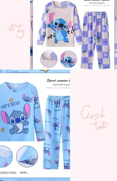 Conjunto de pijamas de manga comprida infantil, Winnie the Pooh Desenhos animados, Mickey e Minnie, menino e menina na internet
