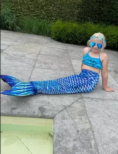 Novo verão crianças natação sereia cauda traje cosplay crianças princesa festa fantasia maiô pode adicionar monofin fin natal