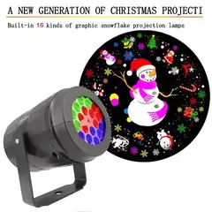 Imagem do Projetor Laser LED Snowflake, impermeável Girando Luzes Do Palco, Decoração De Natal, 16 Padrões