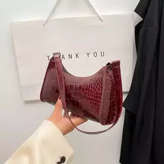 Bolsa de ombro PU com alça pequena para mulheres, bolsas crossbody pretas, bolsa de embreagem, moda moda