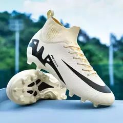 Sapatos de futebol profissional para homens, botas de futebol para meninos, tornozelo, antiderrapante, tênis TF, FG, calçados esportivos confortáveis, unissex, novos - loja online
