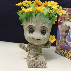Marvel vingadores groot mini estatueta caneta titular vaso de flores boneca criativa figura ação cena ornamento presentes natal crianças brinquedos - comprar online