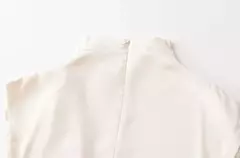 Traf-blusas femininas com gravata borboleta, manga curta, zíper traseiro, tops chiques, moda