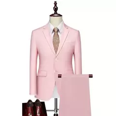 Imagem do (Jaqueta + Calças) Últimas Homens Terno Set Blazers Formais Slim Fit Negócios Smoking 2 Pcs Terno Do Noivo Vestido de Noiva Homem Terno S-6XL
