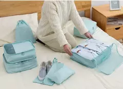 Travel Organizer Storage Bags Set, Mala de Embalagem Cubos, Casos Portáteis, Bagagem, Roupas, Bolsa Arrumada, Dobrável, 7 Pcs, 8 Pcs, 9 Pcs, 10 Pcs - loja online