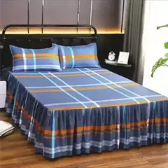 Lençóis planos respiráveis confortáveis, cama de luxo, colcha lavável, colchão king e queen size, saias de cama, moda - loja online