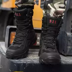 Botas Táticas de Forças Especiais Masculinas, Sapato de Campo Militar, Leve, Exterior, Antiderrapante, Impermeável, Outono