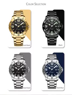 Nibosi-relógios de pulso de quartzo masculino, marca de luxo, negócios, luminoso, à prova d'água, com calendário, para homens, 2024 na internet