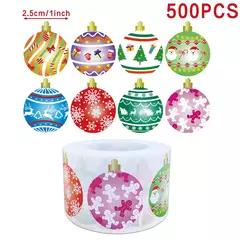 Feliz Natal Adesivos para Presentes DIY, Xmas Party Seal Labels, Pacote de cozimento, Envelope Papelaria Decoração, 500pcs