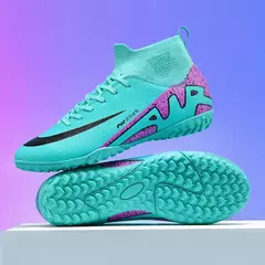 Sapatos de futebol profissional para homens, botas de futebol para meninos, tornozelo, antiderrapante, tênis TF, FG, calçados esportivos confortáveis, unissex, novos - loja online