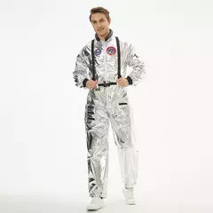 Halloween cosplay astronauta traje feminino e masculino astronauta macacão adulto espaço terno tira S-2XL