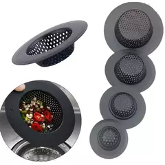 Filtro de pia de aço inoxidável com alça, preto Anti Tampo, Armadilha de malha, limpeza do cabelo, filtro de drenagem, cozinha, acessórios do banheiro - loja online