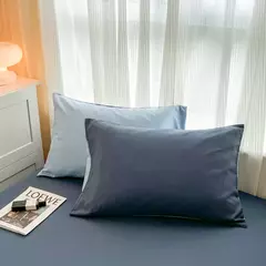 Conjunto de cama de tecido com escova de cor sólida, 2 lados, 4 peças, capa de edredom, fronha, lençol, colcha, único, queen, king size na internet