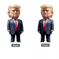 Natal acrílico pendurado ornamento para carro e árvore, pingente dos desenhos animados engraçados, Trump-Inspirado, presente perfeito do feriado, 1pc - comprar online