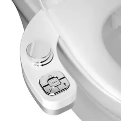 SAMODRA-Fixação do Assento Sanitário, Bidé de Botão, Limpeza Não Elétrica, Bocal Duplo, Lavagem Frontal e Traseira, Água Fresca - comprar online