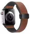 Pulseira magnética, iWatch Series 9, 8, 7, SE, 6, 5, 4, 3, 49mm, pulseira de silicone e couro para Apple Watch, Ultra Band, 41 milímetros, 40 milímetros, 44 milímetros, 42 milímetros