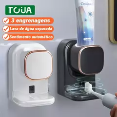 3 Mode Smart Toothpaste Dispenser Sensor Automático Electric Wall Mounted Tooth Paste Squeezer Carga USB Removível lavável Banheiro Acessórios - loja online