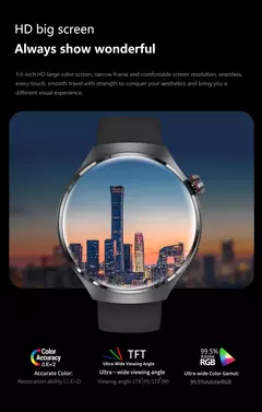 Huawei Watch 4 Pro Smartwatch para Homens, Tela HD, 360x360, Frequência Cardíaca, Chamada Bluetooth, IP68 Impermeável, Açúcar no Sangue, Novo