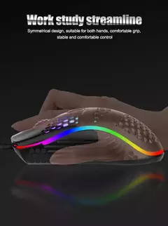 Cabo com fio jogos 7 respiração led luz traseira do mouse óptico usb computador escavado para fora ratos computador portátil desktop 4d pc uso doméstico escritório - Wolf Magazine