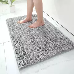 Tapetes De Banheiro Olanly Chenille, Tapete de Banho Antiderrapante, Shaggy Macio, Super Absorvente, Grosso, Lavável à Máquina - comprar online