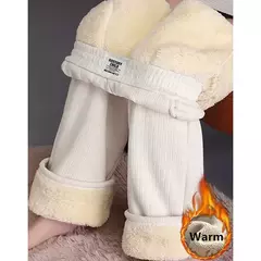 Calça lápis de lã feminina, roupa formal, roupa feminina fina, elástico longo básico, senhora preta do escritório, outono, inverno - comprar online