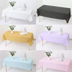 Solid Color Party Tablecloth, Decorado com Aniversário e Casamento, Material PEVA, 1Pc, 54*72 Polegada na internet