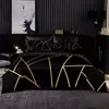 Conjunto de cama estilo minimalista com fronha, capa de edredão, lençol duplo em tamanho completo, preto, queen e king size, edredão 220x240