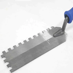 1pc dentes putty espátula pá gesso drywall reparação raspador quadrado entalhado espátula de gesso para ferramenta de construção - loja online