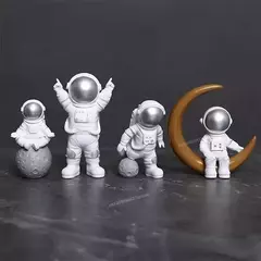 4 pcs Astronauta Figura Estátua Estatueta Spaceman Escultura Brinquedo Educacional Desktop Home Decoração Astronauta Modelo Para Crianças Presente - Wolf Magazine