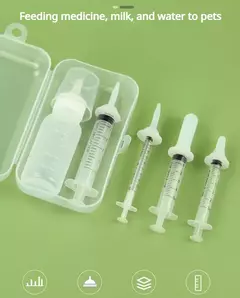Conjunto de dispositivo de alimentação para animais de estimação, garrafa para cuidados com cães e gatos, seringa, dispositivo de alimentação para gatinhos recém-nascidos com garrafa de alimentação, dispositivo de medicação para cachorros - comprar online