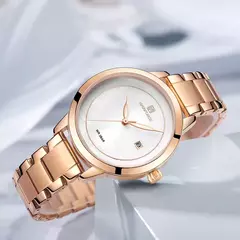 NAVIFORCE-Relógio de pulso quartzo impermeável feminino, senhoras relógios, Top Brand, luxo, moda