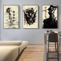 Japonês Samurai Canvas Pintura Wall Art, Cartazes e Impressões de Personagem, Decoração para Casa, Imagem para Sala, Quarto Estética - Wolf Magazine
